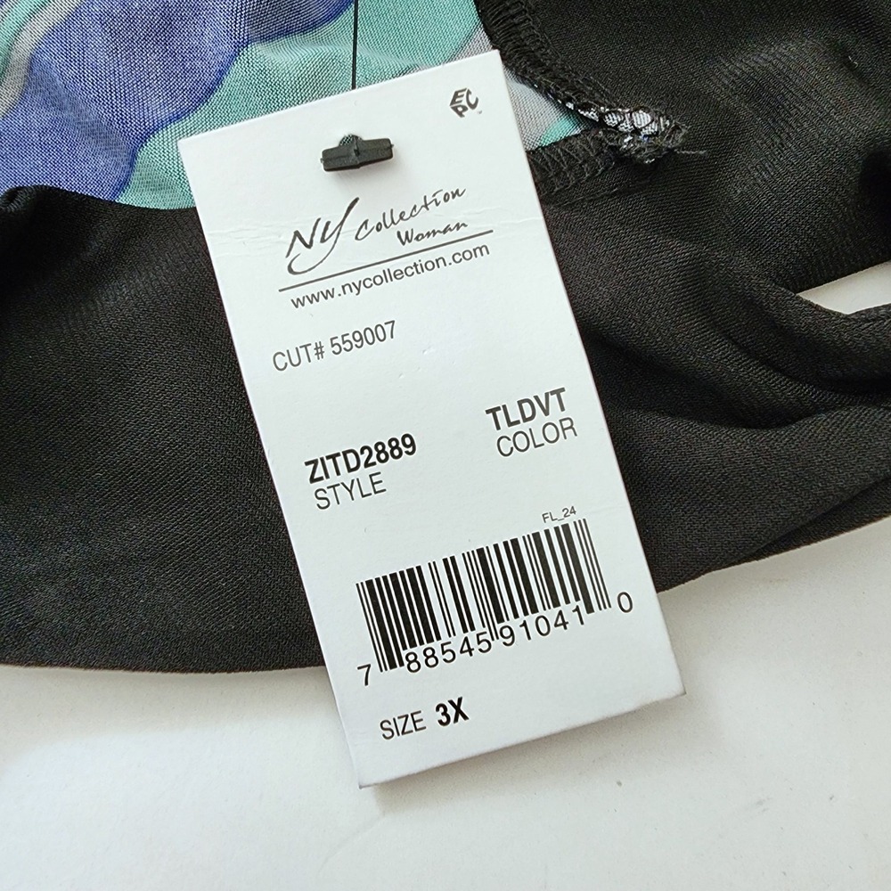 NY COLLECTION Size 3X Multi Zig-Zag Striped Back Keyhole Halter Maxi Dress NWT - Picture 4 of 7